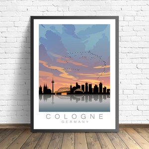 Cologne Travel Poster | Germany Print