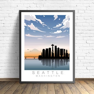 Seattle Travel Poster | Washington Print