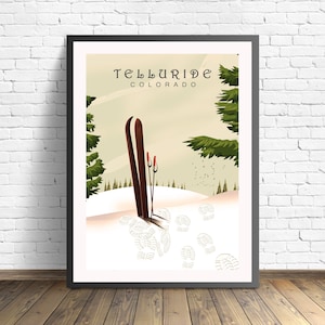 Telluride  Ski Resort Print , Colorado Poster