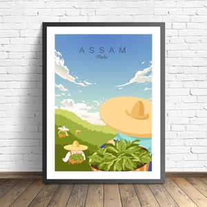 Poster di viaggio Assam , India Print