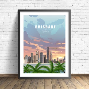 Brisbane Poster | Australia Print | Travel Poster