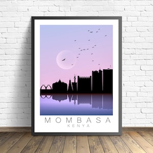 Mombasa Travel Print | Kenya  Poster