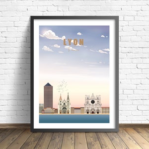 Lyon Poster | Frankreich Print | ReisePoster