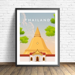 Thailand Travel Print , Thailand Poster , Thailand art | Asian Wall Art