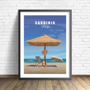 Sardinia  travel print  | Italy Poster