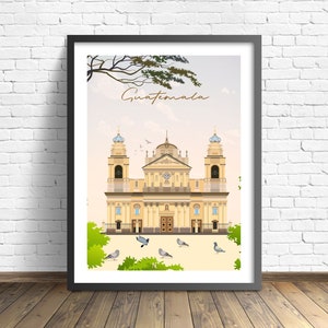 Guatemala Print / Cartel Ciudad de Guatemala / Cartel de Viaje