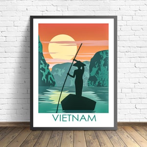 Vietnam Print | Halong Bay Poster | Travel Poster