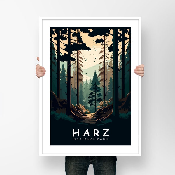Harz National Park  Poster , Harz National Park wall art , Germany National Park print