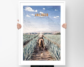 Jalisco Poster , Mexico Print , Travel Poster
