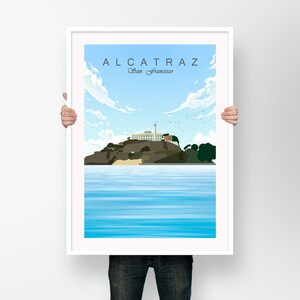 San Francisco Poster | Alcatraz Print | Travel Poster