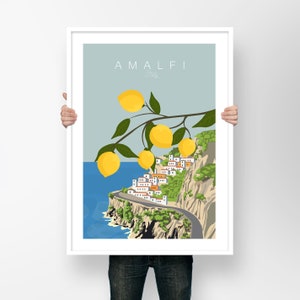 Impression de voyage d&#39;Amalfi | Affiche d&#39;Amalfi | Impression d&#39;art Italie | Côte amalfitaine