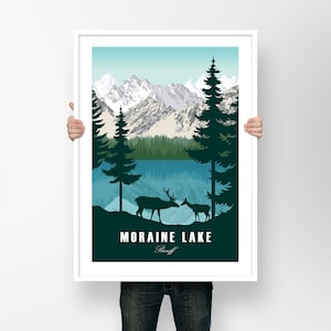 Banff National Park Poster | Moraine Lake print | Alberta Art Print | Canada National Parks