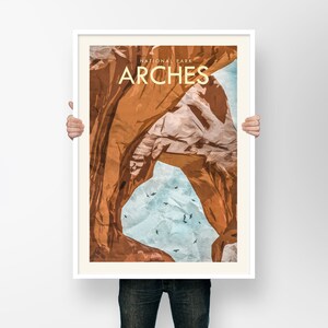 Arches National Park Poster di viaggio , Utah Print