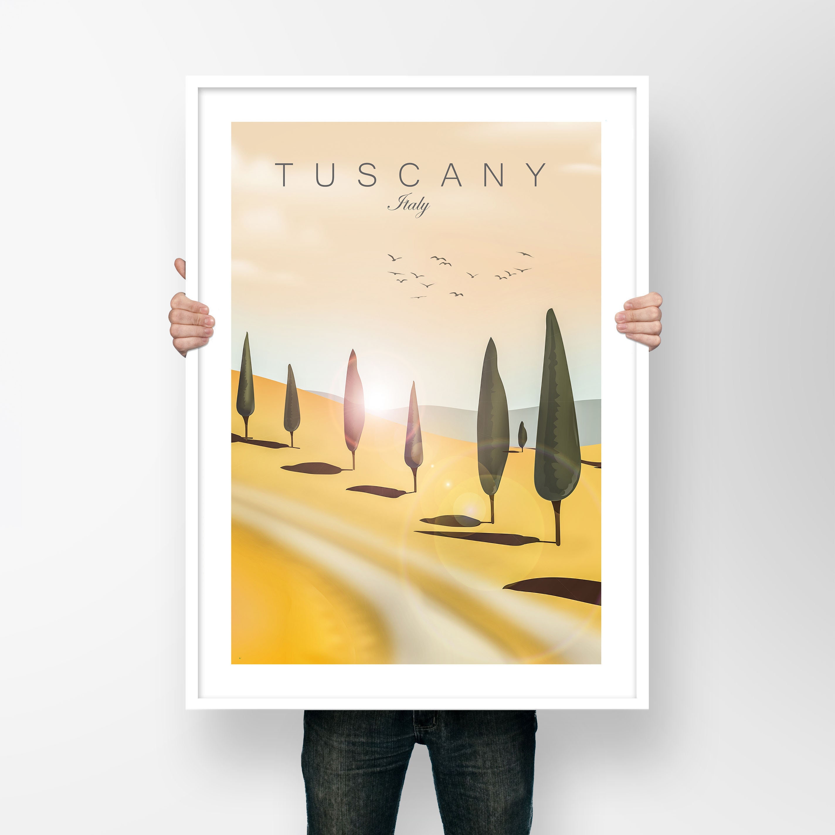 Impresin de viaje a la Toscana , Cartel de Italia , Florencia arte ...