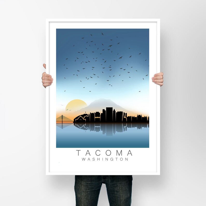 Travel Print Washington Poster Etsy