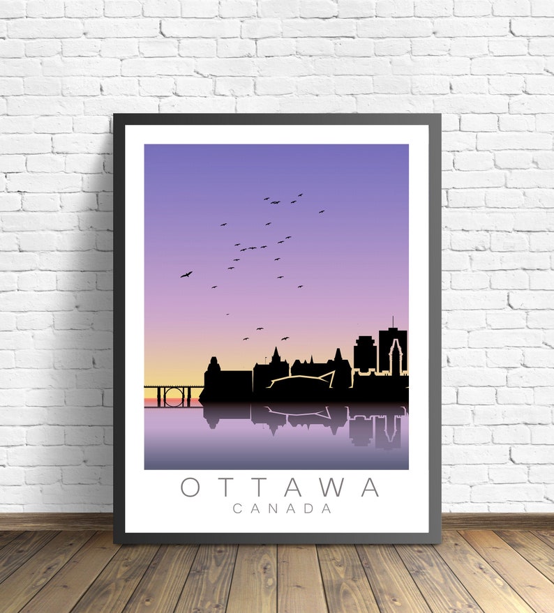 Ottawa Travel Poster Canada Print Etsy