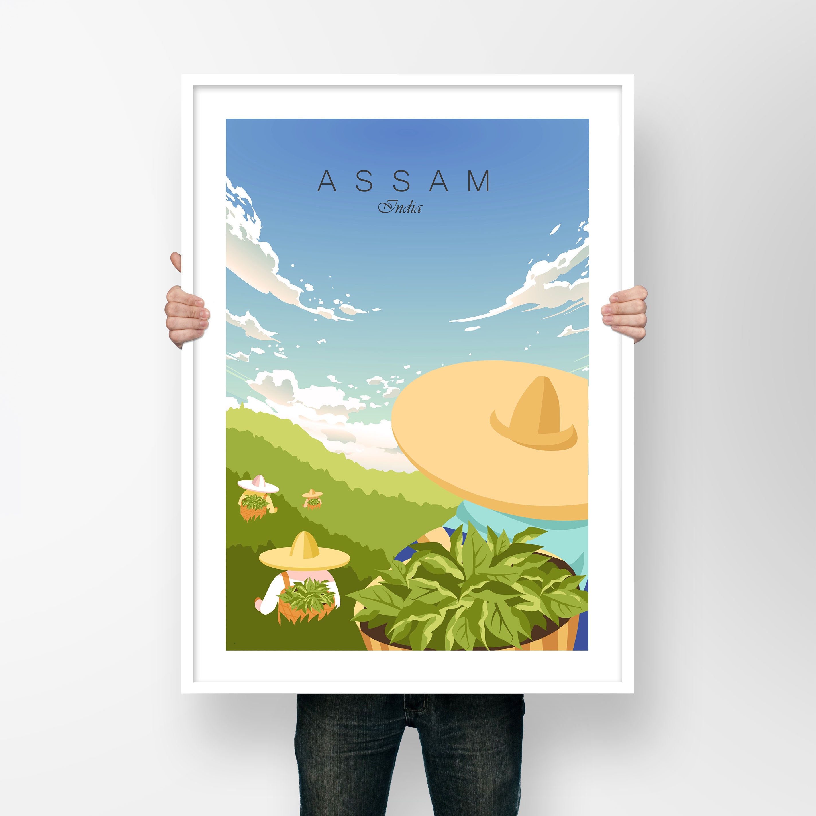 Assam Travel Poster , India Print - Etsy