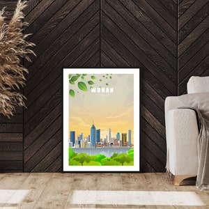 Cartel de viaje a Wuhan, China Print imagen 8