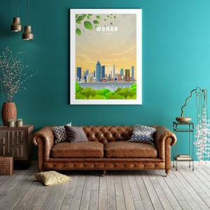 Cartel de viaje a Wuhan, China Print imagen 4
