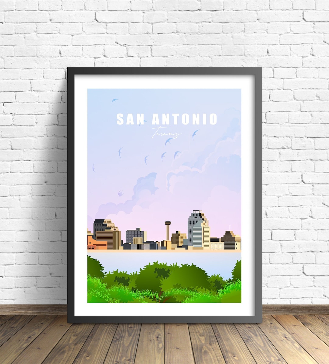 San Antonio Travel Poster , Texas Print - Etsy