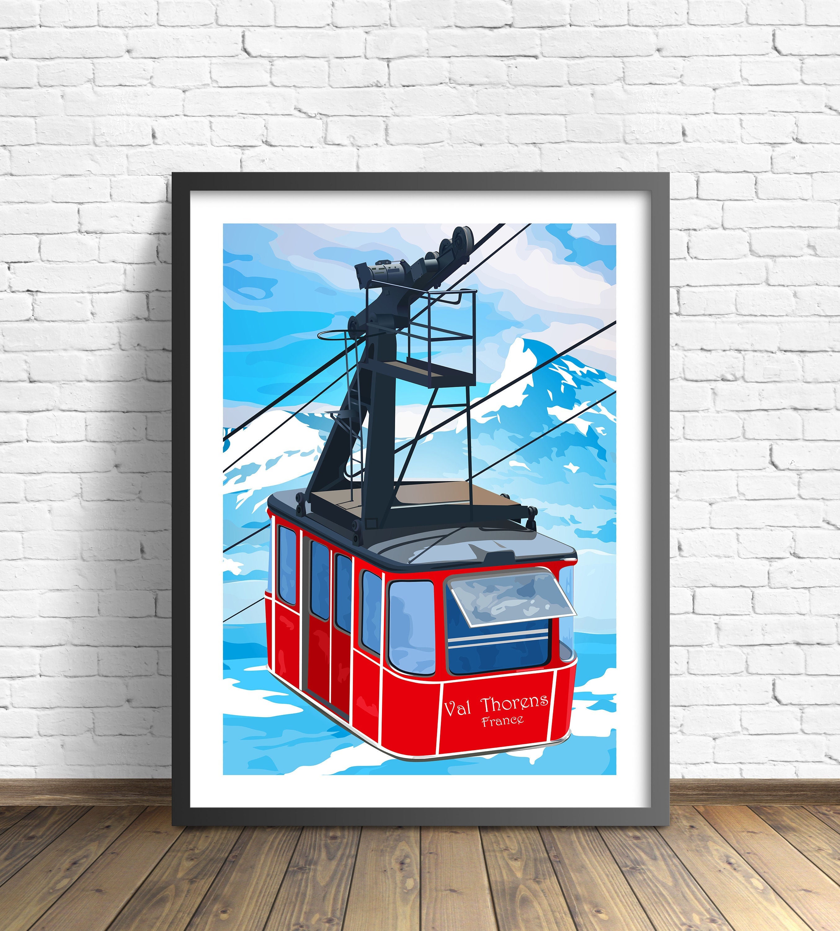 Val Thorens France Ski Resort Poster | French Alps Print | Travel Poster