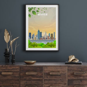 Cartel de viaje a Wuhan, China Print imagen 6