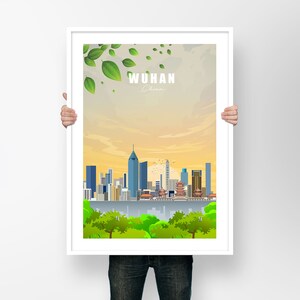 Cartel de viaje a Wuhan, China Print imagen 2