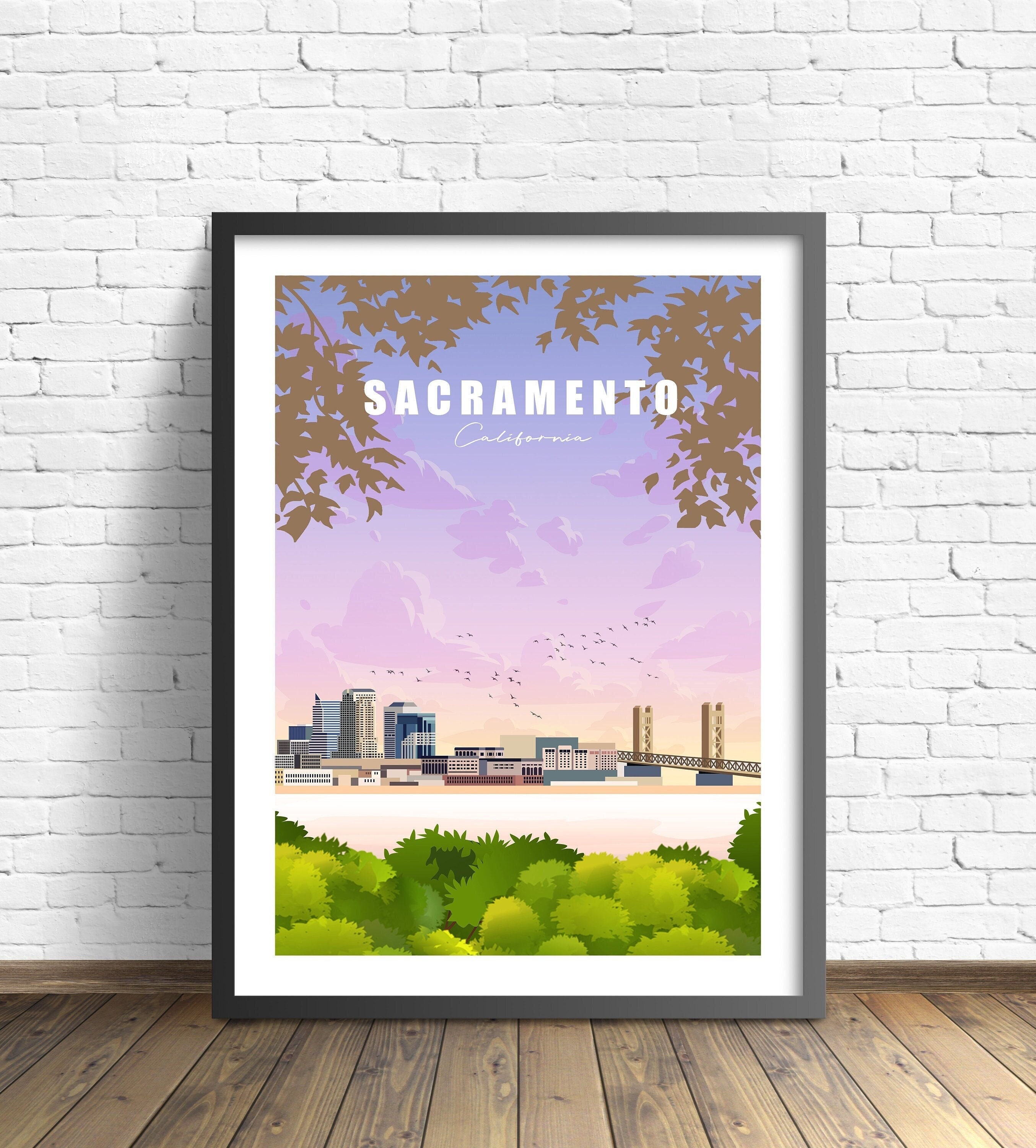 Sacramento Travel Poster , California Print