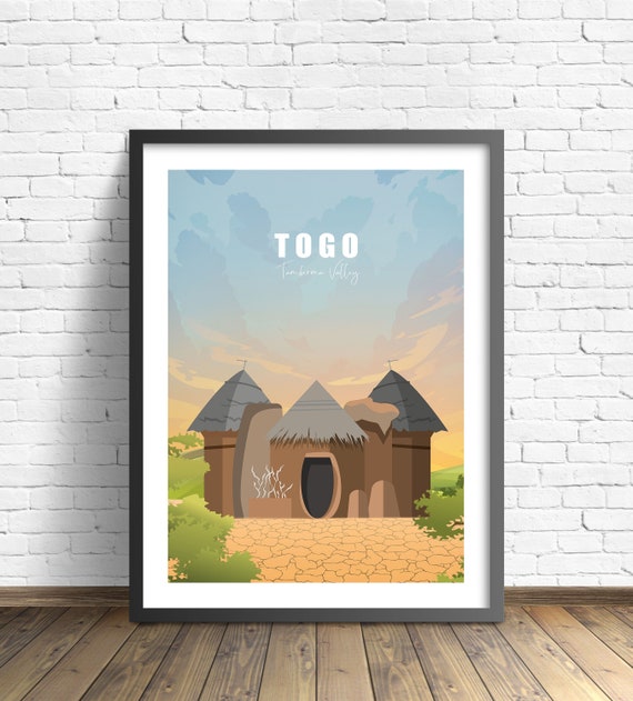 Buy Togo Tamberma Valley Poster Africa Poster Travel Poster Online