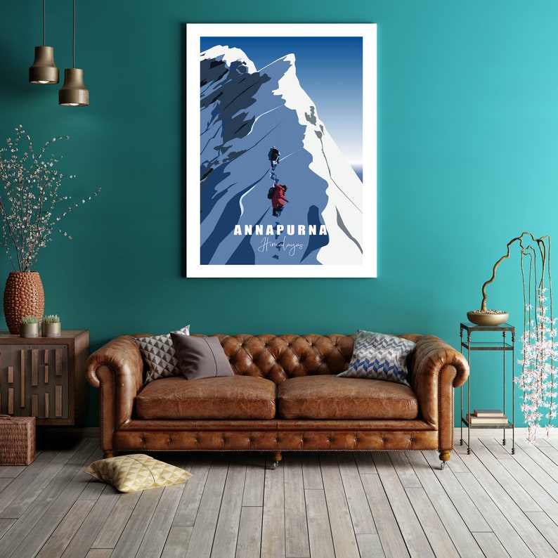 Annapurna Poster , Nepal Print , Nepal Wall Art , Kathmandu Travel