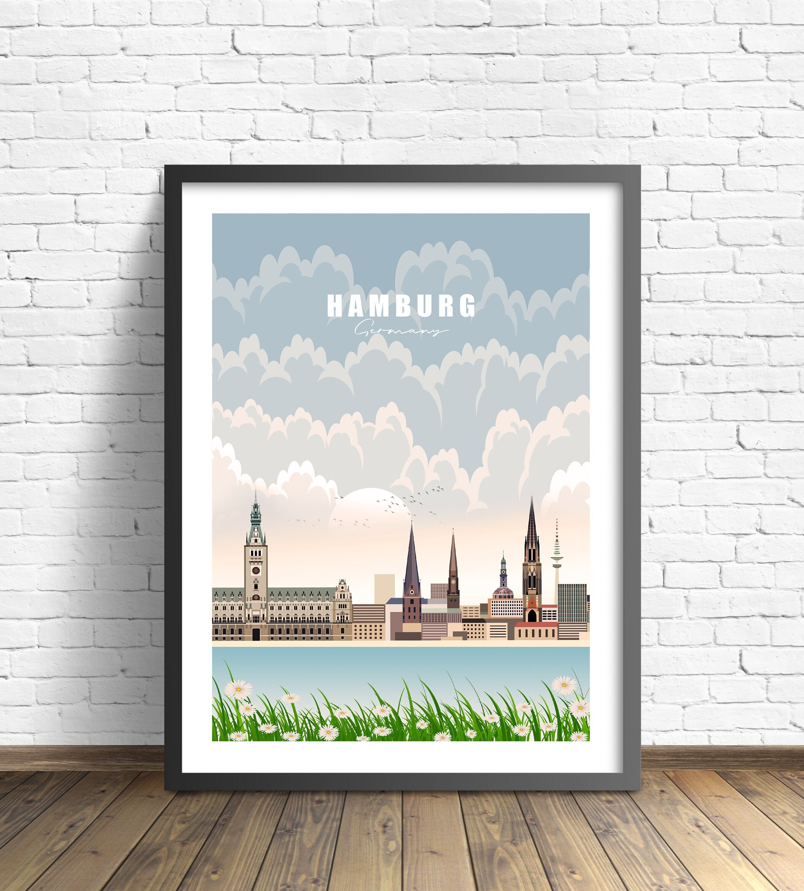 Hamburg Poster | Germany Print | Travel Poster