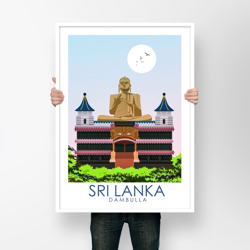 Sri Lanka Travel Print , Affiche Dambulla image 2