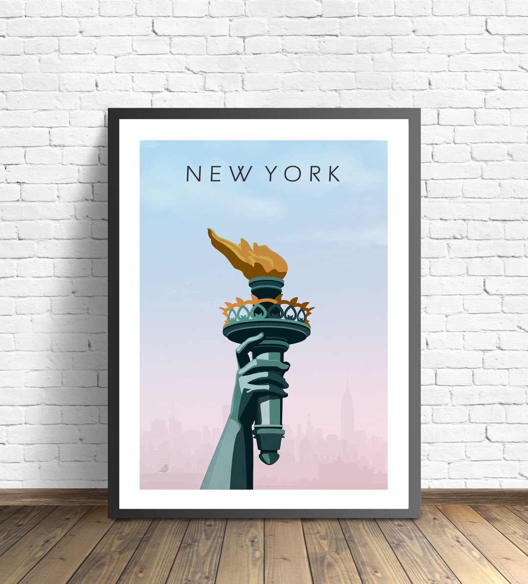 New York Travel Poster , Statue of Liberty Print - Etsy