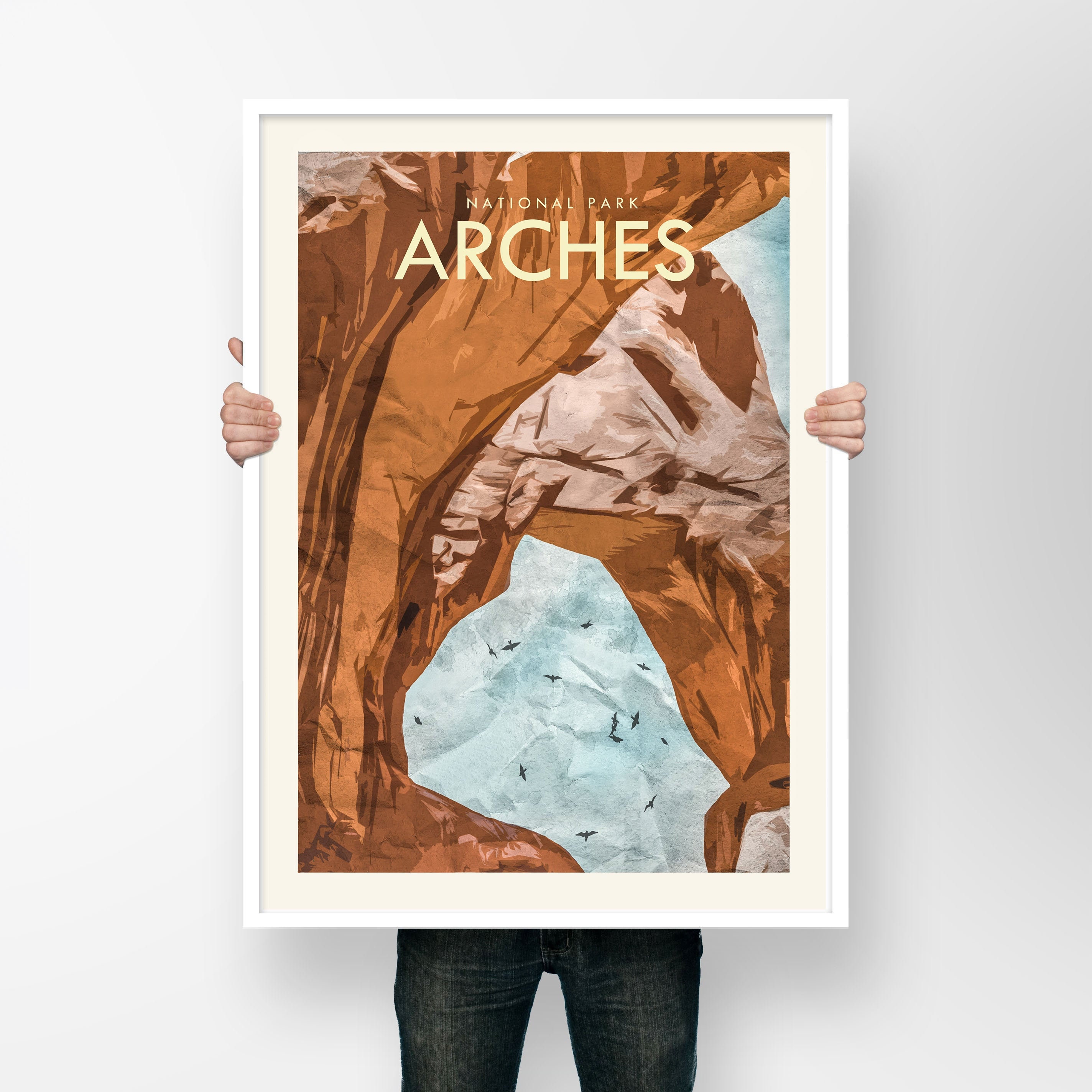Arches National Park  Travel Poster , Utah Print