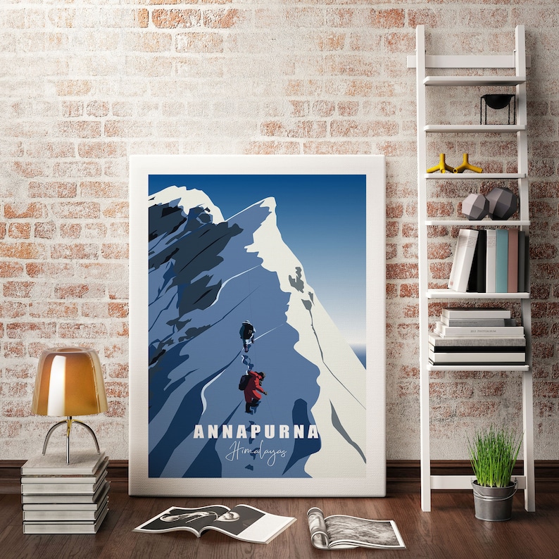 Annapurna Poster Nepal Print Nepal Wall Art Kathmandu Etsy