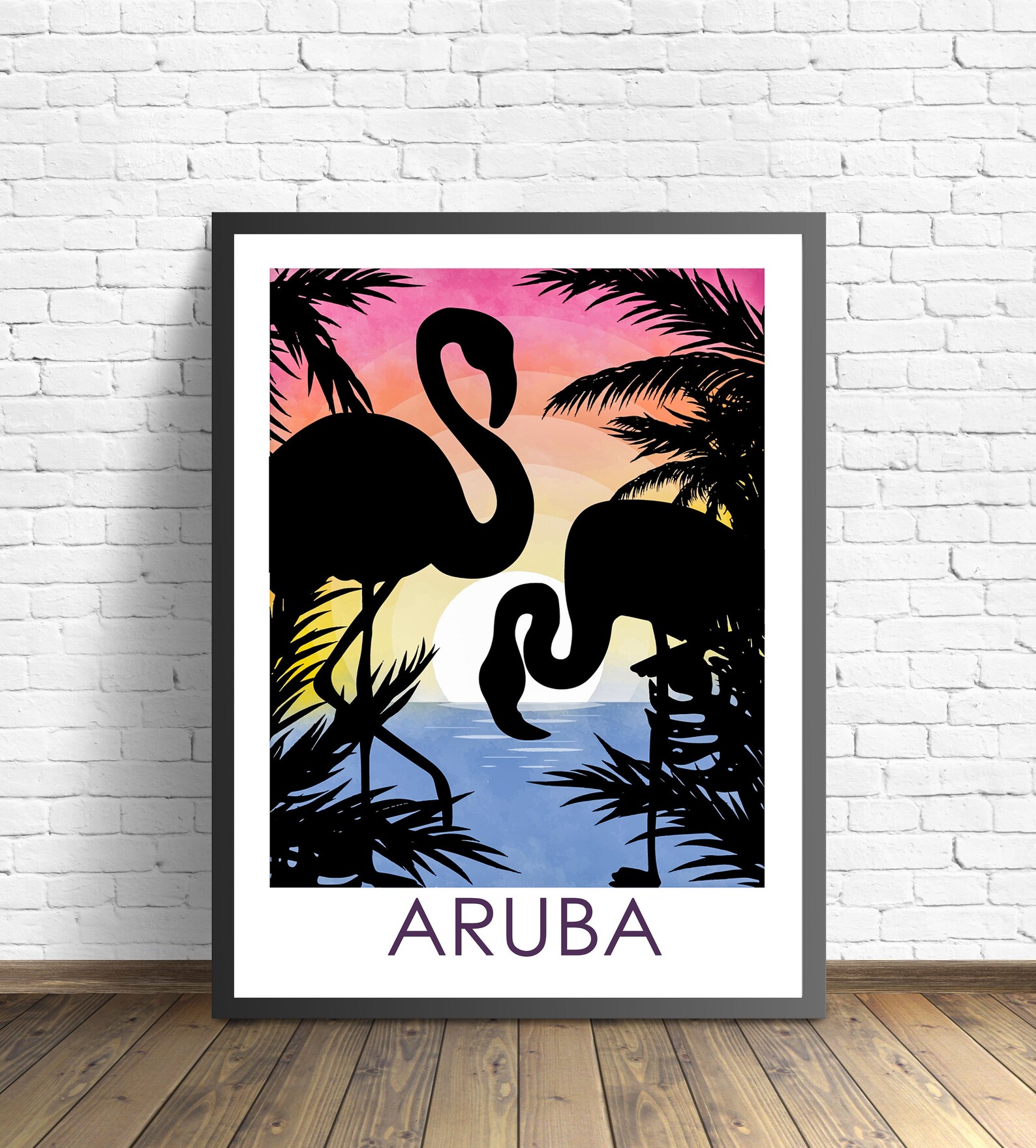 Aruba Travel Poster Aruba Travel Print Aruba Art Print Etsy