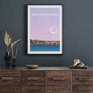 Mandelieu-la-Napoule Print , French Riviera Poster , France travel poster image 6
