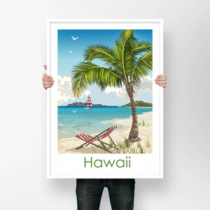 Hawaii Travel Print , Hawaii Poster - Etsy