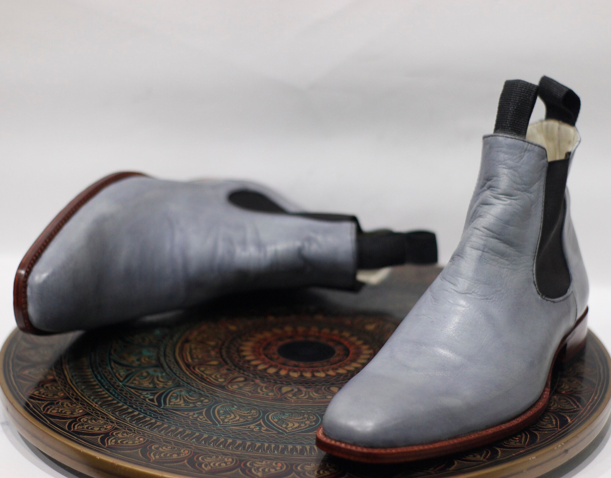 Grey casual hotsell boots mens