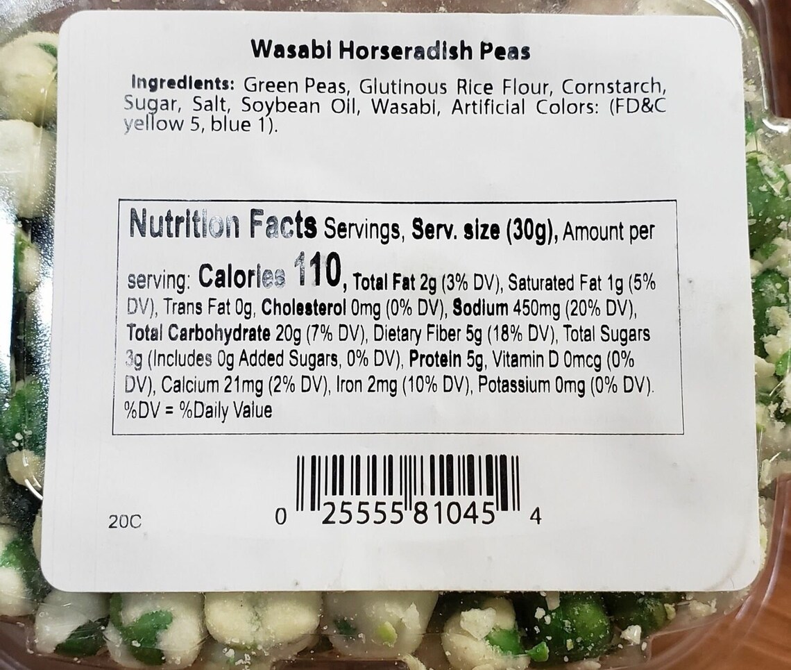 Wasabi Horseradish Peas Etsy