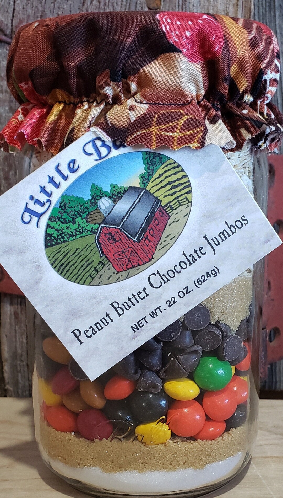 Little Barn Peanut Butter Chocolate Jumbos Cookie Mix in a Jar Etsy