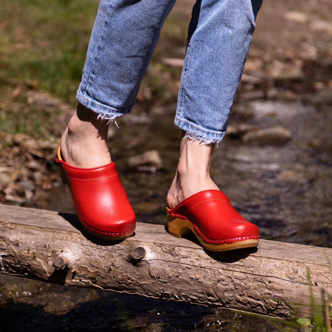 Zuecos de madera suecos con estilo para mujer Natural Eco Etsy España