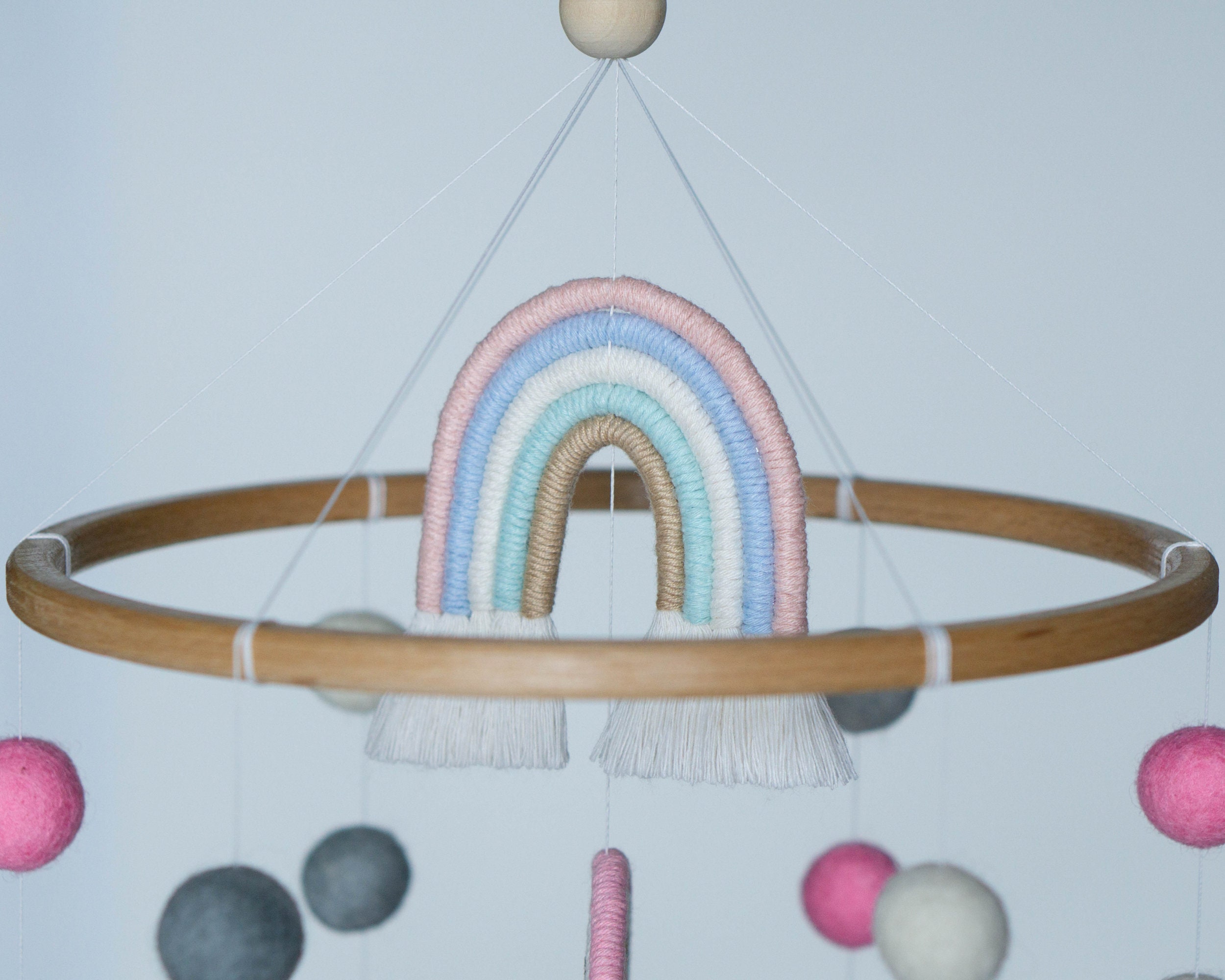 RegenbogenBabyMobile DIY KIT benutzerdefinierte Makramee Etsy