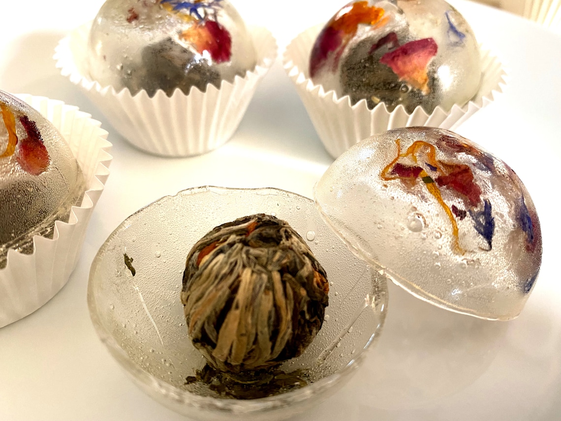 Blossom Flowering Tea Bombs 4 Assorted Tea Bombs Etsy