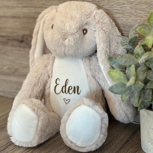 Personalised Bunny Rabbit, Newborn Baby Gift, Custom Plush Toy, Gift for Kids