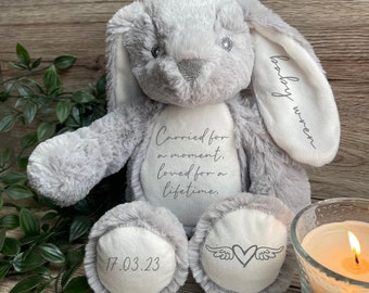 Miscarriage Gift personalised teddy, Baby Loss Keepsake, Still Born Memorial Teddy Bear, Angel Baby, Remembrance Sympathy Gift, Memory Teddy