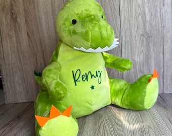 Personalised Dinosaur Plush, Dino Cuddly Toy, Baby Keepsake, gift for kids