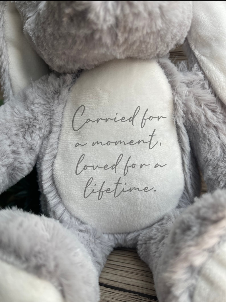 Miscarriage Gift personalised teddy, Baby Loss Keepsake, Still Born Memorial Teddy Bear, Angel Baby, Remembrance Sympathy Gift, Memory Teddy image 2