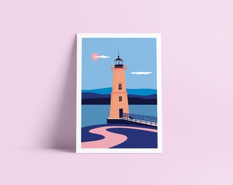 Gedruckte LEUCHTTURM-Illustration