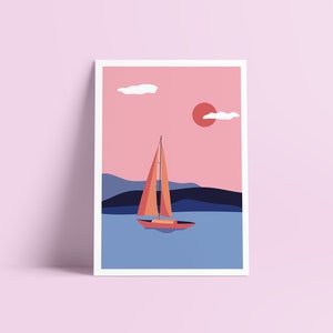 Illustrazione stampata BARCA A VELA